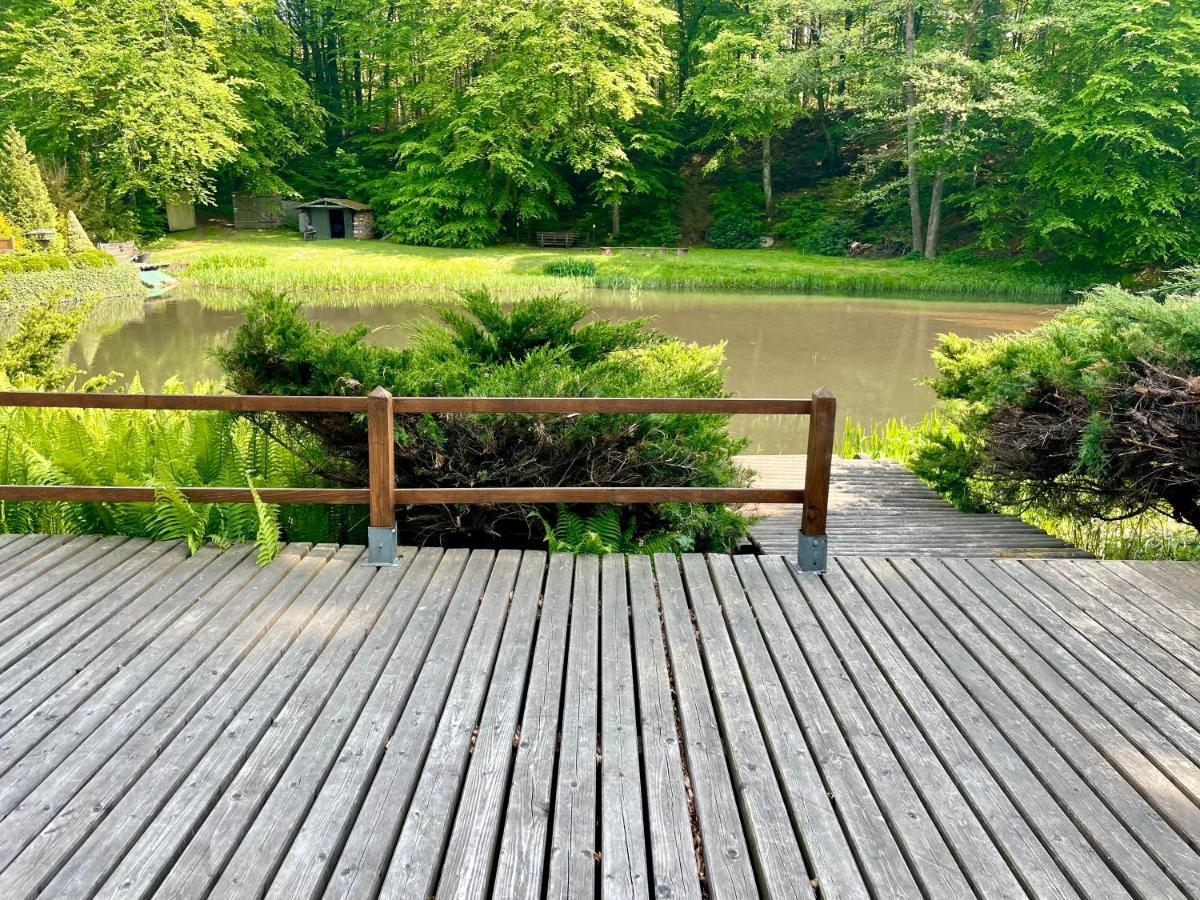 Domek W Glebi Lasu Nad Stawem Wierszyno Exteriér fotografie